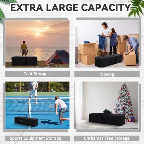 1 Pcs 36 x 13 x 13 Inch, 100 L Large Storage Duffle Bag Black - color: Black, size: 36 x 13 x 13 Inch, 100 L