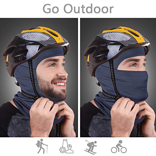 Achiou Ski Mask for Men and Women, Lightweight UV Balaclava Face Cover - color: New Green