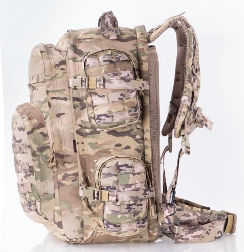 Large Tactical Backpack Bag For Hiking,Camping,Travel,Bug-Out 55L - color: Camo