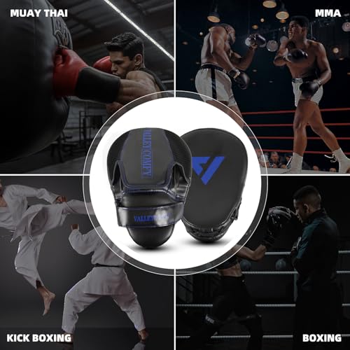 Valleycomfy Boxing Pads Punching Mitts for Training,Muay Thai,Martial Arts - color: Blue
