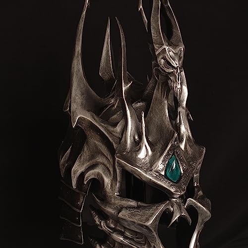 Sword fort The Devil Knight Wearable Helmet Helm frostmourne Real Metal-Anime Replica Game Props, Lich King Arthas Helmet