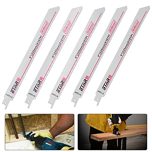 HCS Sabre Saw Blades S1122HF Metal Cutting reciprocating for Wood, Plastic, Aluminum, Sheet (5pcs/Set)