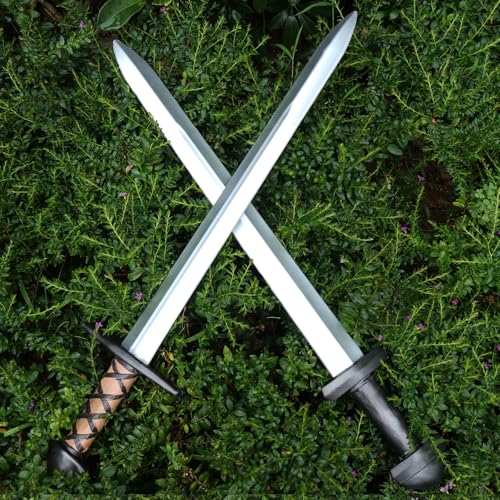2 PCS 25 Inch Medieval Viking PU Foam Sword for Adults Costume Weapon Birthdays Gifts