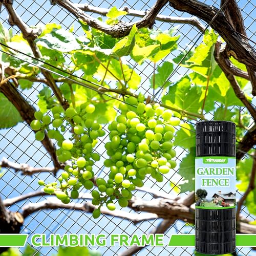 Black PVC Coated Welded Wire Fencing,2"x3" 16 Gauge,60inch H x 100ft L Garden Wire Fence Roll,2/3/4/5/6ft Tall x 50/100 ft Long Hardware Cloth Metal Mesh for Yard,Farm,Chicken,Dog,Vegetable Protection - color: Black, size: 2"x3" 60inx100ft