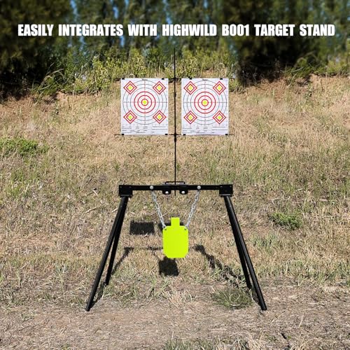 Highwild Adjustable Paper Target Stand, Frame with 8 Clips | Clear Bullseye Targets Sheet for Shooting Practice - color: Paper Target Stand