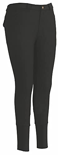 TuffRider Men's Ribb Patrol 4 Pockets Knee Patch Breeches - color: Black, size: 28