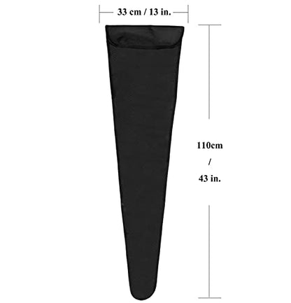 LEONARK Fencing Sword Sling Shoulder Bag for Foil Epee and Saber - Hema Longsword Bag Cover Case for Fencing Weapons - style: Dual Sword Bag-black