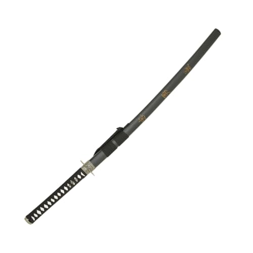 MASTER USA - Hand Carved Katana Sword with Samurai Bushido Code on Scabbard, 1045 Steel, 41.5 Inches Overall, Includes Display Stand - color: Sword of Loyalty
