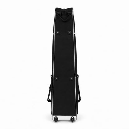 Fencing Bag with Wheels, Rolling Fencing Bag for Foil Epee Saber, Long Sword Carrier for HEMA and Fencing Gear, Side Pocket and Carry Handles - color: Black