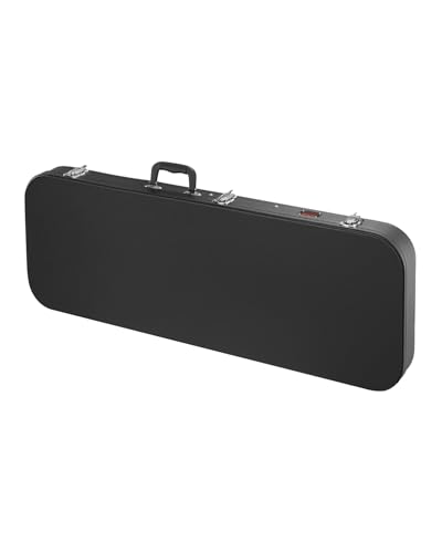 VEVOR Electric Guitar Hard Case, 43.11 in Rectangular Guitar Hard Case, With Lock Latch Keys Handle, PVC Padding Soft Lining Water-Resistant Hard Shell Guitar Cases, for 39 in Electric Guitars, Black - size: 43.11 inches Rectangular