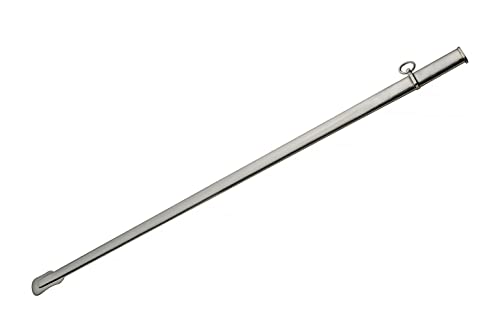 SZCO 32” Officer Ceremonial Sword – Military Dress Sword for Adults with Brass Guard & Pommel, Leather Wrapped Handle & Metal Scabbard for Reenactment, Costume, Display & Ceremonial Use