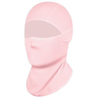 Achiou Ski Mask Balaclava Shiesty, Cooling Ice Silk Motorcycle Face Cover - color: Pink