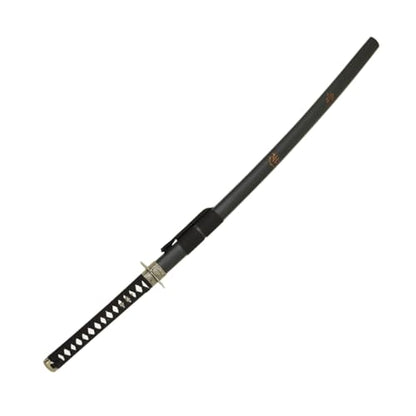 MASTER USA - Hand Carved Katana Sword with Samurai Bushido Code on Scabbard, 1045 Steel, 41.5 Inches Overall, Includes Display Stand - color: Sword of Spirit