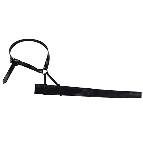 BLESSUME Medieval Knight Belt with Sword Frog Holster Rapier Scabbard Holder 1pc - color: Black 7