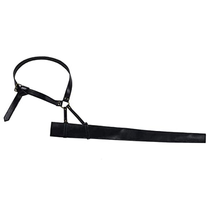 BLESSUME Medieval Knight Belt with Sword Frog Holster Rapier Scabbard Holder 1pc - color: Black 7