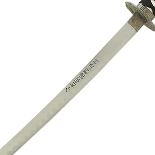 MASTER USA - Hand Carved Katana Sword with Samurai Bushido Code on Scabbard, 1045 Steel, 41.5 Inches Overall, Includes Display Stand - color: Sword of Battle