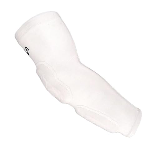 Battle Sports Elbow and Forearm Padded Football Sleeve - size: Adult S/M, style: White