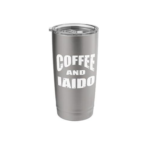 Iaido Instructor / Iaido Student / Coffee And Iaido! Saying Stainless Steel Insulated Tumbler - color: Brushed Steel