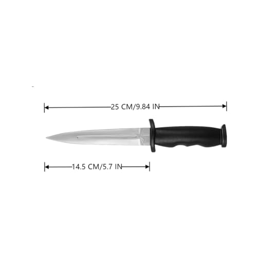 2 Pack Flexible Rubber Training Daggers, Blunt Safe Plastic Practice Knives for Throwing Sparring Self Defense Drills, Lightweight Non-Slip Fake Combat Weapon for Beginners Adults Cosplay Halloween Stage Prop