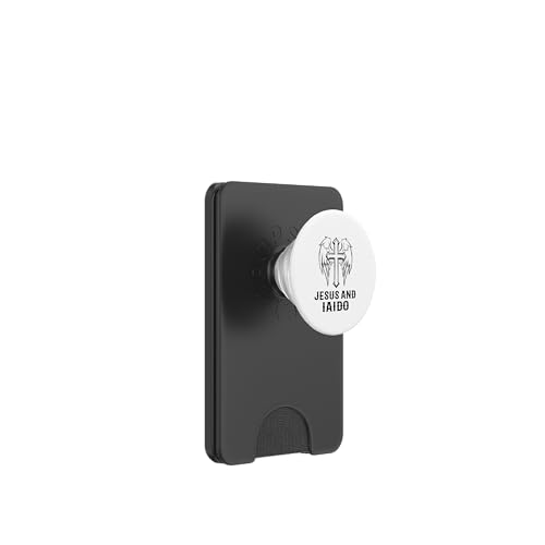 Iaido Instructor / Iaido Student / 'Jesus And Iaido!' Saying PopSockets PopWallet for MagSafe - style: Magnetic PopWallet