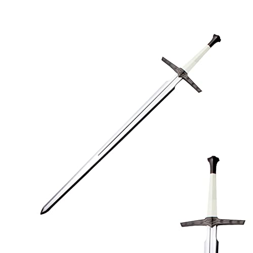 LALAPORT 41 Inch 2 PCS Medieval Foam Witcher Hunting Long Sword Set for Cosplay LARP Costume Halloween Xmas Gifts (TV Steel & Silver) - style: TV Steel & Silver