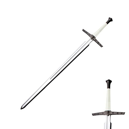 LALAPORT 41 Inch 2 PCS Medieval Foam Witcher Hunting Long Sword Set for Cosplay LARP Costume Halloween Xmas Gifts (TV Steel & Silver) - style: TV Steel & Silver