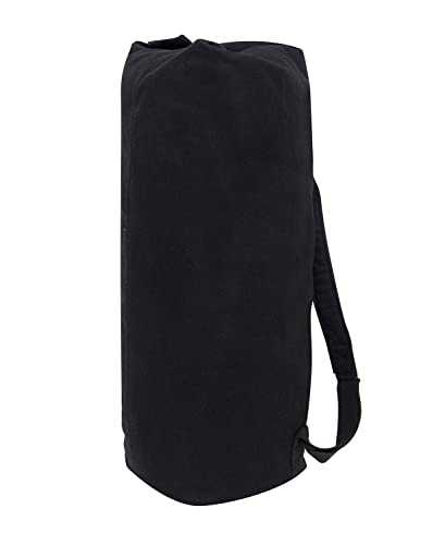 GI Style Double Strap Duffle Bag - color: Black