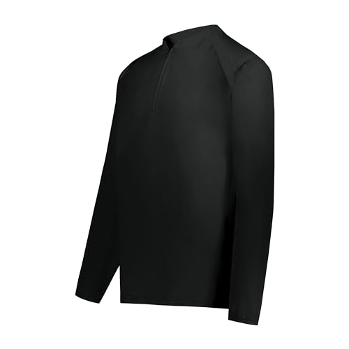 Holloway boys Holloway Boy's Clubhouse Pullover Cage Jacket - color: Black/Black, size: Small
