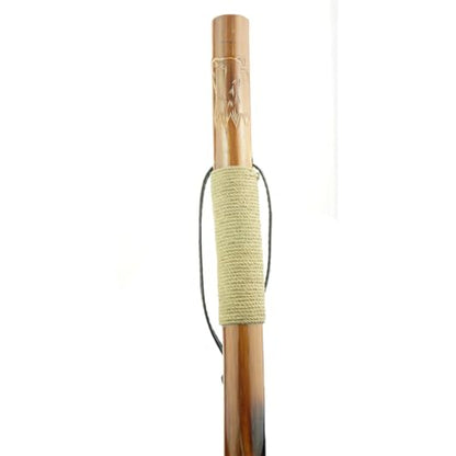 SE Survivor Series 55" Hand Carved Wolf Hiking Stick, Weatherproof, Rope Wrapped, Metal Tip - WS626-55RW