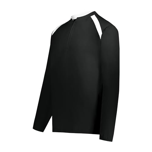 Holloway boys Holloway Boy's Clubhouse Pullover Cage Jacket - color: Black/White, size: Medium