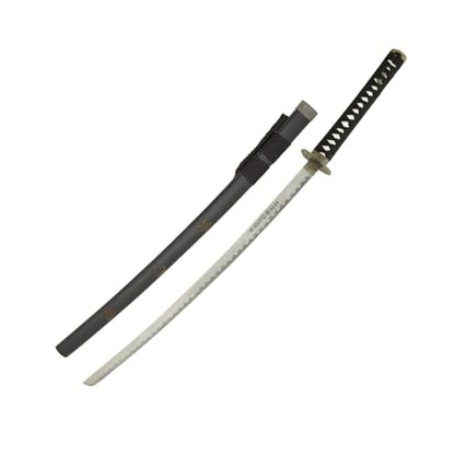 MASTER USA - Hand Carved Katana Sword with Samurai Bushido Code on Scabbard, 1045 Steel, 41.5 Inches Overall, Includes Display Stand - color: Sword of Courtesy