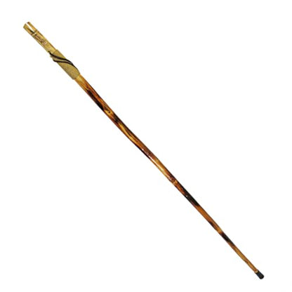 SE Survivor Series 55" Hand Carved Wolf Hiking Stick, Weatherproof, Rope Wrapped, Metal Tip - WS626-55RW