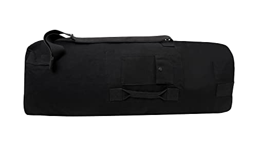 GI Style Double Strap Duffle Bag - color: Black
