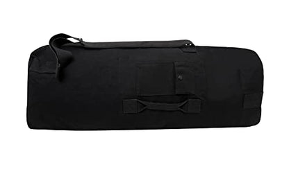 GI Style Double Strap Duffle Bag - color: Black