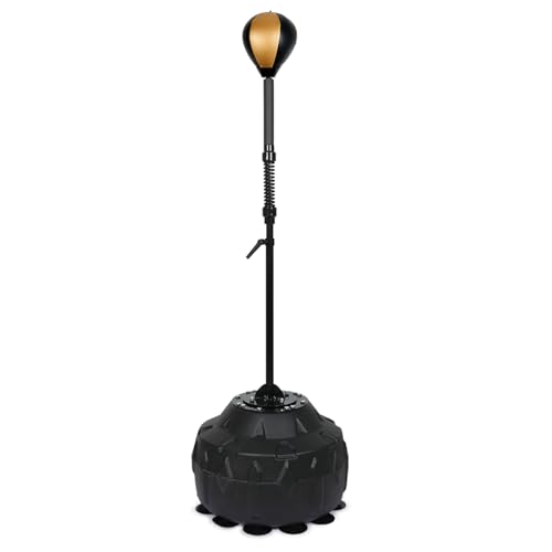 INNOLIFE Standing Reflex Speed Bag with Thick Base (Golden Black)