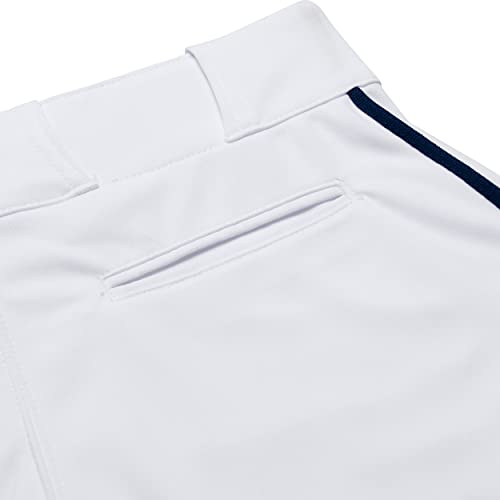 CHAMPRO Boy's Triple Crown Baseball Pant Knickers with Braid - color: White, Navy Pipe, size: Small