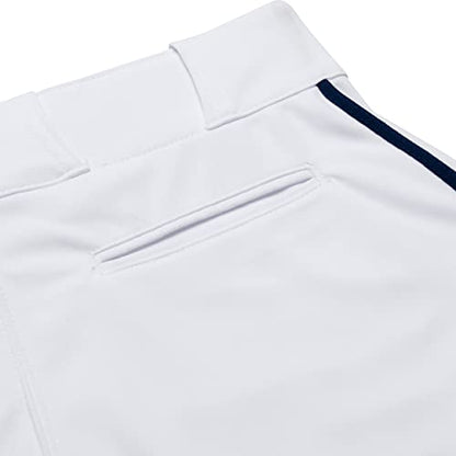 CHAMPRO Boy's Triple Crown Baseball Pant Knickers with Braid - color: White, Navy Pipe, size: Medium