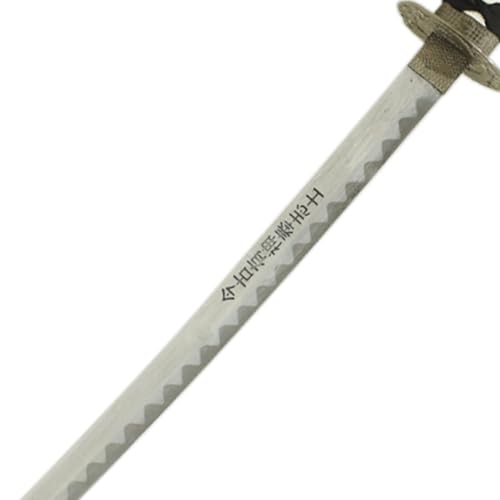 MASTER USA - Hand Carved Katana Sword with Samurai Bushido Code on Scabbard, 1045 Steel, 41.5 Inches Overall, Includes Display Stand - color: Sword of Courtesy