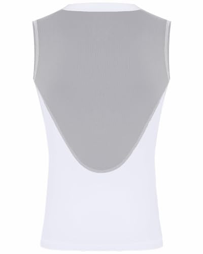 Runhit Youth Baseball Chest Protector Softball Lacrosse Football Padded Compression Shirt Heart Guard Sternum Protection - color: White Gray, size: Small