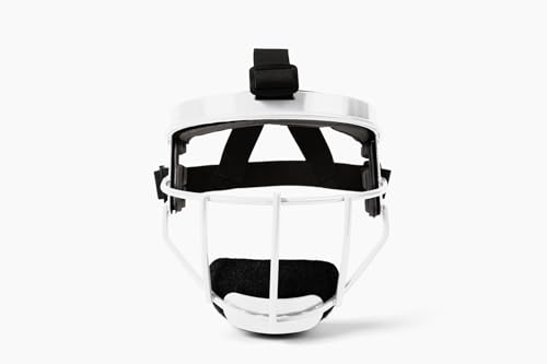 Defender Fielder’s Wire Mask - High-Impact Steel Infielder Face Guard for Softball & Baseball - Adult & Youth Sizes - Lightweight, Maximum Visibility & Secure Fit - color: White, size: Adult