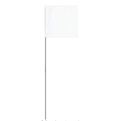 Swanson Tool Co FW15100 2.5-Inch by 3.5-In Marking Flags with 15-In Wire Staffs, White (Pack of 1000) - color: White, size: 1000 Pack