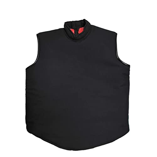 LEONARK Padded Fencing Sport Coach Vest Canvas Long Sleeve or Sleeveless Jacket Armoury Hema Fencing Training Protective Suit - color: Canvas Sleeveless, size: Medium