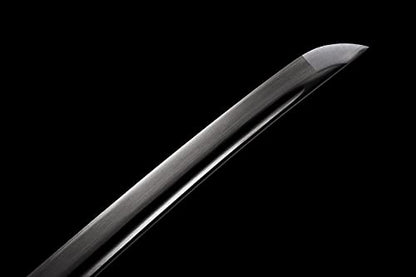 Traditional Heat/Clay Tempered Hand Forged Katana Sword | Real 1060/1095 T10 High Carbon Steel Sharp Full Tang Katanas | Practical Authentic Japanese Samurai Swords - color: Iron Leaves