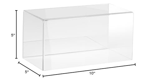 Plymor Clear Acrylic Display Case with No Base (Mirror Back), 10" W x 5" D x 5" H - color: No Base (Mirrored)