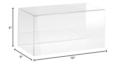Plymor Clear Acrylic Display Case with No Base (Mirror Back), 10" W x 5" D x 5" H - color: No Base (Mirrored)