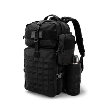 Large Black Tactical Backpack for Men - color: Black