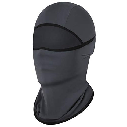 Achiou Ski Mask Balaclava Shiesty, Cooling Ice Silk Motorcycle Face Cover - color: Gray