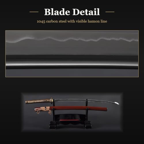 1045 Katana, Hand Forged Full Tang Japanese Sword | Classic Tsuba Series - color: Coin