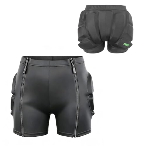 3D Hip Protection Butt Pads Protective Padded Shorts Crash Pad Impact Gear - color: Black, size: Medium