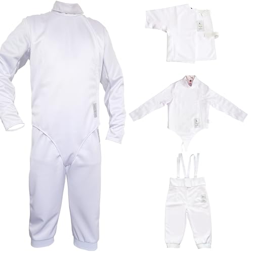 LEONARK 350NW Fencing Sport Uniform Suit - Unisex Pants Jacket Vest Set for Foil Epee Saber - size: 28